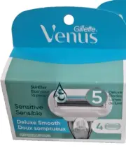 GILLETTE VENUS Women's Razor Refills 4 cartridges / 5 blades New In Box