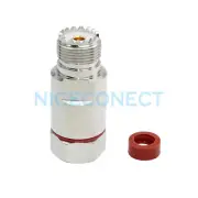 UHF Female SO239 Jack connector Corrugated copper 1/2" cable Super Flexible