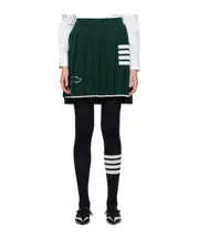 Thom Browne Hector Pleated Mini Skirt IT40,IT38 green