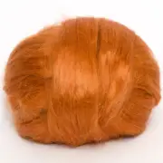 Ramie Sliver (Dyed Cinnamon) DHG 100g Stinging Nettle Fibre Spinning Orange