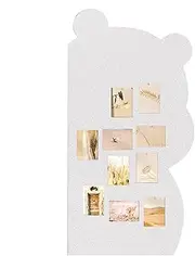 Felt Cork Board | Bear-Shaped Felt Wall Tiles Picture Display Board,Multipurpose Photo Display Decor Photo Holder for Pictures Cards Decorations