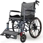 Rolling Walkers lderly Wheelchair Ultra Light Folding Transport Wheelchair Hand Brakes and Push-to-Lock Adults Travel Chair Lightweight Self-Propelled Wheelchair
