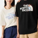 (100%純棉)** THE * NORTH * FACE * COUPLE STYLE短袖T恤山地印花透氣520 LO