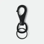 Brixton Scroll Keychain in Matte Black - Size -Black