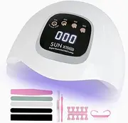 MIUVA UV LED Nail Lamp,Professional 168W UV Nail Light High Power & Fast Curing,Gel Polish Manicure Dryer with 45pcs LEDs, 4 Timer Settings