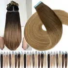AU CLEARANCE 100% Thick Remy Tape In Remy Human Hair Extensions Skin Weft Ombre