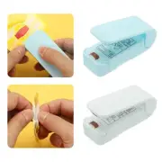 2Pcs Mini Sealing Machine, Food Heat Vacuum Sealers, White/Blue