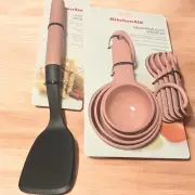 Kitchen Aid Short Turner And Measuring Cup/spoon Set Pink