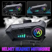 Motorcycle Bluetooth Helmet Headset Intercom Wireless Headphone HiFi Waterproof