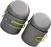 Happyyami 1 Set Camping Pan Set Aluminum Oxide Cookware Kettle Telescoping Paddles for Boats Picnic Cooking Utensils Stove Camping Cookware Hiking Cookware Outdoor Cookware Aluminum Alloy