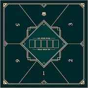 LaiEr Square Poker Mat Texas Hold'em Poker Rubber Mat Poker Table Top