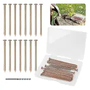 25 Pieces Copper Nails for Killing Tree Stump , 3.15 Inch Copper Nails with Drill, Stake Removal Nailer for Trees