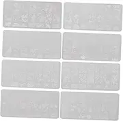 Manicure Tools 8pcs Nail Stamping Plates Nail Art Templates Reusable for Women