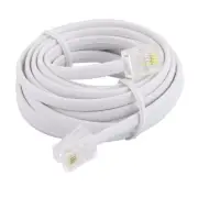 10Ft Telephone Male to Male RJ11 6P4C Plug Adapter Extension Cable Phone Wire