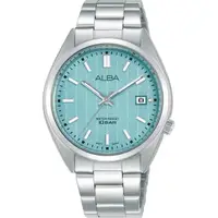 在飛比找momo購物網優惠-【ALBA】Active 冰藍格紋石英女錶 36mm(AG8