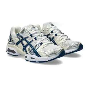 Asics GEL-Nimbus 9 [1202A278-108] 女 休閒鞋 運動 復古 Y2K 緩震 奶油白 靛青