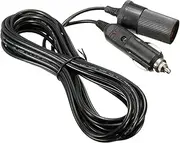 EZONEDEAL Cigarette Lighter Extension Cord, Car Charger Cigarette Lighter Socket Adapter Receptacle Extender Lead Cable Wire 12V Male-to-Female Extension Cord Cable with Jack Plug, Black