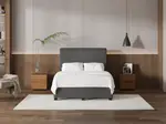 My Style Tapered Headboard & Standard Base - Double / Gunmetal / Drawer Base