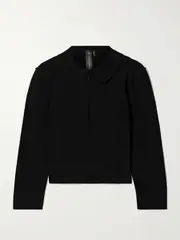 [Norma Kamali] Norma Kamali - Girl Cropped Stretch-jersey Jacket - Black - small small Black