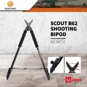 Vanguard Gun Shooting Sticks Bipod Rest For Rifle Hunting Range 62 Inch Extended