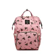Mummy Backpack Multi-function Large-capacity Bag Expectant Travel Outdoor Maternal and Child Package PINK COLOR