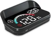 Liiiyuan M22 HUD Display with Windshield Projection, Real-Time Speed Display, GPS Speedometer, Colorful Gradient Ambient Lights, Compatible with All Cars, Direction, Multi-Function Display