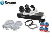 Swann 8Ch NVR-8580 2TB & 4 x SWNHD-865MSFB Spotlight Camera SWNVK-875804FB
