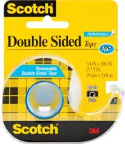Scotch Removable Double-Sided Tape-.75"X200" - 3 Pack