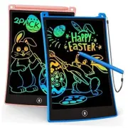 2 Pack LCD Writing Tablet for Kids, 8.5 Inch Colorful Doodle Board, Travel