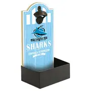 Cronulla Sharks NRL Wall Bottle Opener Sign with Catcher