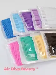 100x Micro Tips Slim Brush Eyelash Lash Extension Application Cleansing Removal