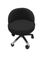 Salon Chair Stool Round 1045 Hydraulic Hairdressing Leather PU Black