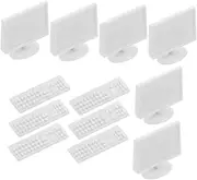 DIY Dollhouse Miniature Furniture Kit 6 Sets Realistic Mini Office Desktop Computer Adornment Desktop Ornament