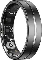 Smart Ring for Men Women with Blood Pressure Monitor Men's Health Ring Gesture Control Heart Rate Monitor Sleep Tracker Fitness Ring Pedometer Step counte Waterproof Compatible with iOS Android Phones