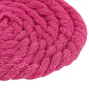 Twisted Cotton Rope, 8mm x 11Yards 3 Strand Twisted Cotton String (Rose Red)