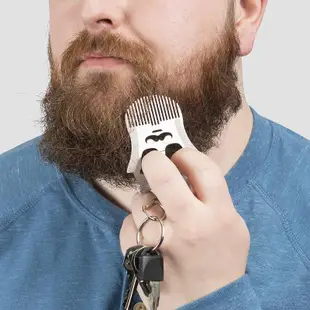 美國 KIKKERLAND 男士鬍子梳造型鑰匙圈 eslite誠品