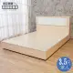 【南亞塑鋼】3.5尺單人塑鋼床組(床頭箱+後二抽屜床底-白橡色+白色)