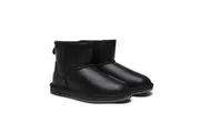 AUSTRALIAN SHEPHERD UGG Boots Premium Sheepskin Wool Mini Classic Nappa Nappa Black