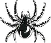 3.5" Spider Iron On Patch - Embroidered Cool Black Widow Boy Boys Horror Halloween Goth Gothic Applique Appliques Iron On Sew On Patches for Holes, Clothing, Jeans, Hat, Backpacks, Clothes