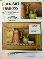 Tole Painting Pattern Packet: The Crooked Sprout Coffee Pot by Jo Sonja Jansen