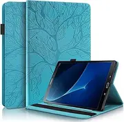 [CXTcase] for Samsung Galaxy Tab A6 10.1" 2016 (SM-T580/T585) Case Embossed Tree PU Leather Case Wallet Flip Cover Stand Function Tablet Case for Samsung Galaxy Tab A6 10.1" 2016 (SM-T580/T585) - Blue