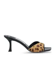 Jimmy Choo Skye Square Toe Heeled Sandals 36,37.5,37,38,39.5,39,40,36.5 Black