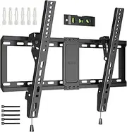 [BONTEC] TV Wall Mount for 37-82 Inch LED LCD Plasma Flat & Curved TVs, Heavy Duty VESA 600x400mm, Max 60kg, Tilt TV Mount, Adjustable Wall Mount, Fits 12-24 Inch Studs, Includes Level & Cable Ties