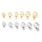 30pcs Stainless Steel Gold Plated Lobster Clasp Hooks for Necklace Bracelet
