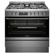 Westinghouse 90cm Dual Fuel Freestanding Oven with AirFry - Dark Stainless Steel WFE9516DD