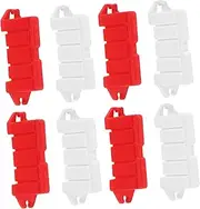 Abaodam 60Pcs Mini Traffic Fences Roadblocks for Rc Car Racing Tiny Traffic Signs Barricades for DIY Table Play Miniature Landscape Setup