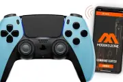 Heaven Blue Smart Rapid Fire Custom Modded Controller compatible with PS5 FPS