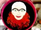 ERSTWILDER IRIS APFEL THE FACE OF STYLE IRIS RESIN BROOCH