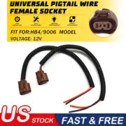 Extension Wire Pigtail Female U 9006XS HB4A Two Harness Head Light Bulb Socket (for: Mitsubishi)