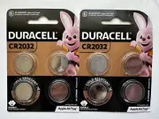 Duracell Speciality CR2032 Coin Batteries (Pack of 4) x 2 Set Brand New Sealed